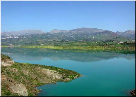 And here we are - Lake Vinuela. It's a relatively new, manmade reservoir, surprisingly undeveloped so far. That won't last.