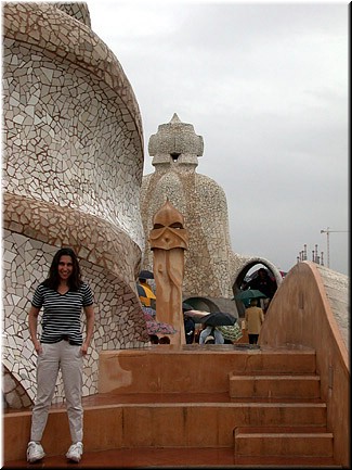 Running around on the roof is the best part of the Pedrera tour! 