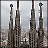 One set of spires viewd from the other set.