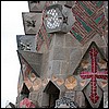Really closeup view of the mosaics on the spires. There's the bottom of the