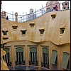 Pedrera courtyard from the roof. I love the way the windows look like eyelids.