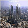 The Sagrada Familia Cathedral - aerial view.
