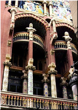 Another shot of the exterior of the Palau Musica (Music Hall)