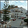 Main square, where the weekly market takes place. New village in background.