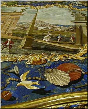 The Prado - ione of many magnificent tabletops made of inlaid stone, glass and ceramic