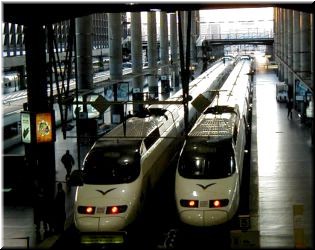 We had hoped to take one of these AVE bullet trains to Seville - but they were sold out! (We rented a car instead)