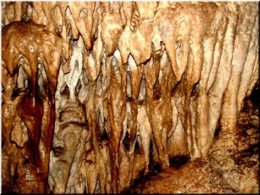 Caves of Nerja - looks like rows and rows of dragon's teeth!