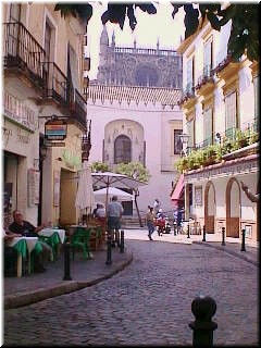 Beautiful Seville - we finally arrive. (Actually, it was nighttime, but this is what Seville looks like)