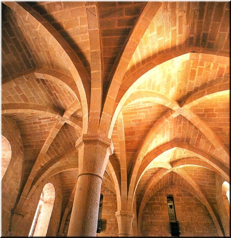 The library ceiling. Interesting to compare this to the columns in Gaudi's modernista Sagrada Familia Cathedral.